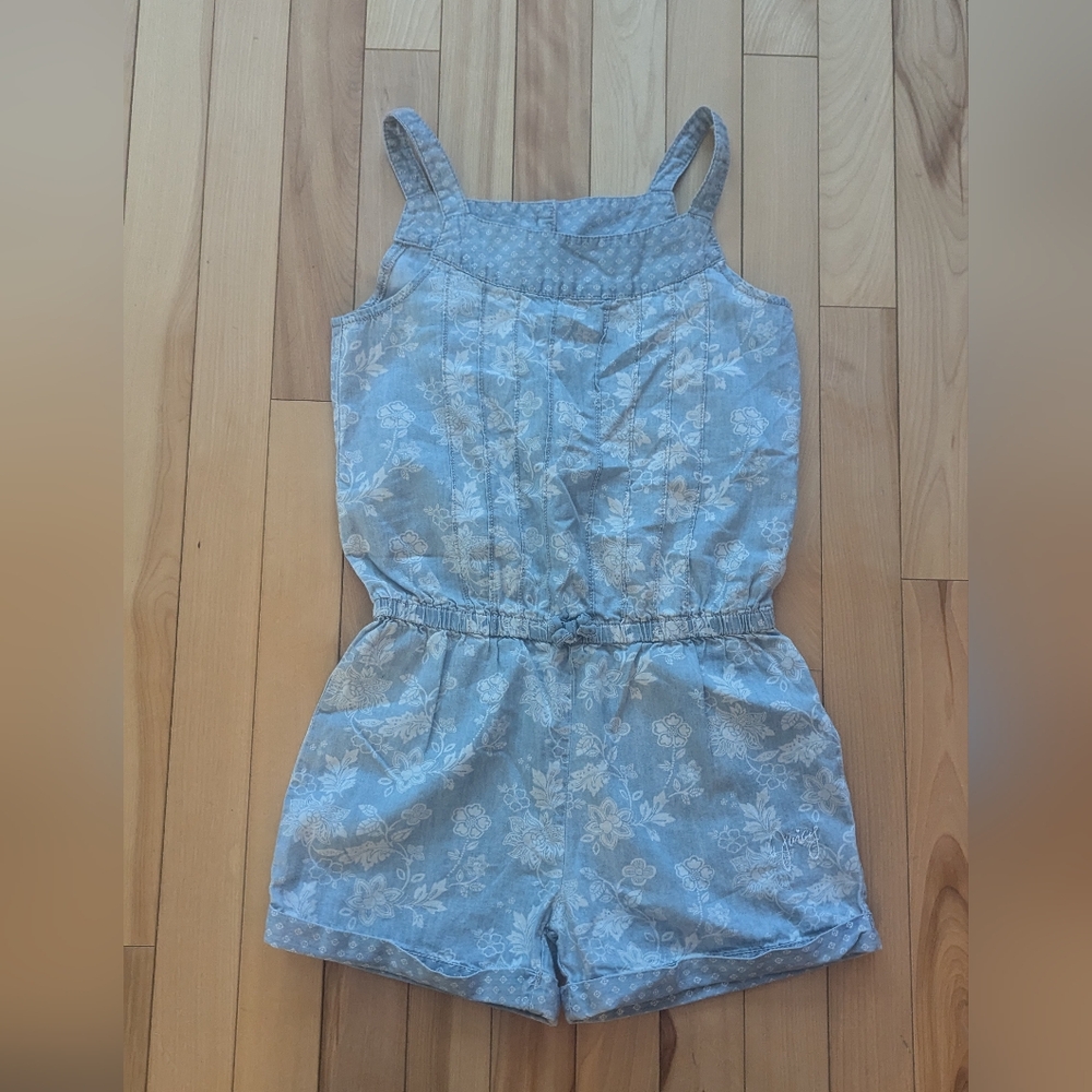 3/15$ Floral Blue Romper